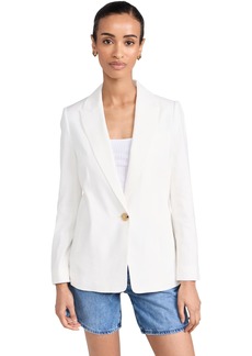 Vince Womens Single Breasted Blazer Off-White  US