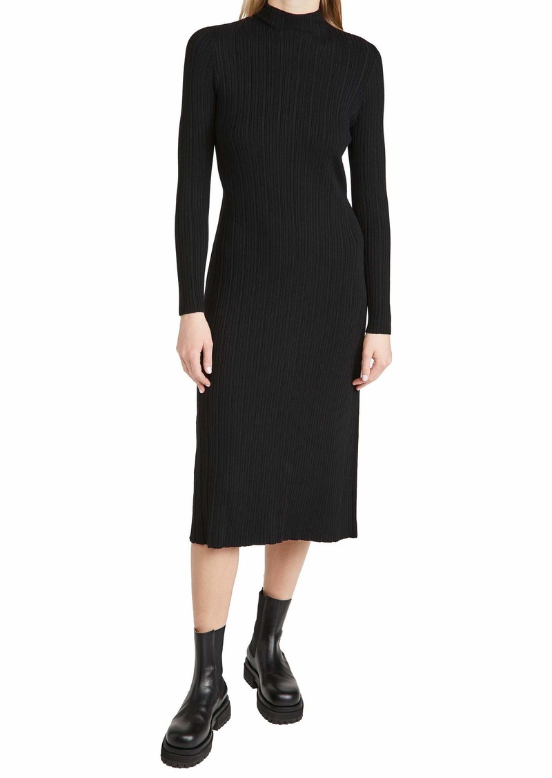 vince variegated rib sweater dress