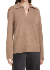 Vince Wool & Cashmere Polo Sweater in H Chestnut at Nordstrom