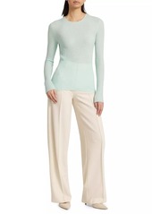 Vince Waffled Cashmere & Silk Sweater