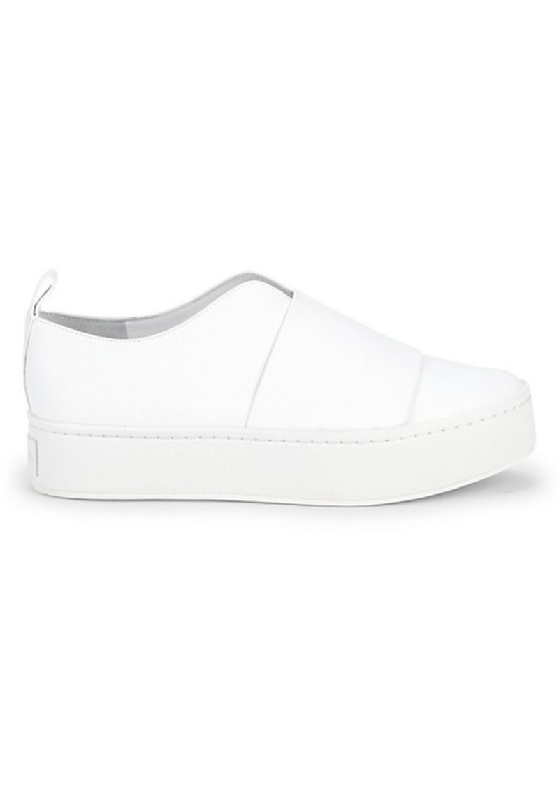 platform leather slip on sneakers