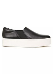 Vince Warren Leather Platform Slip-On Sneakers