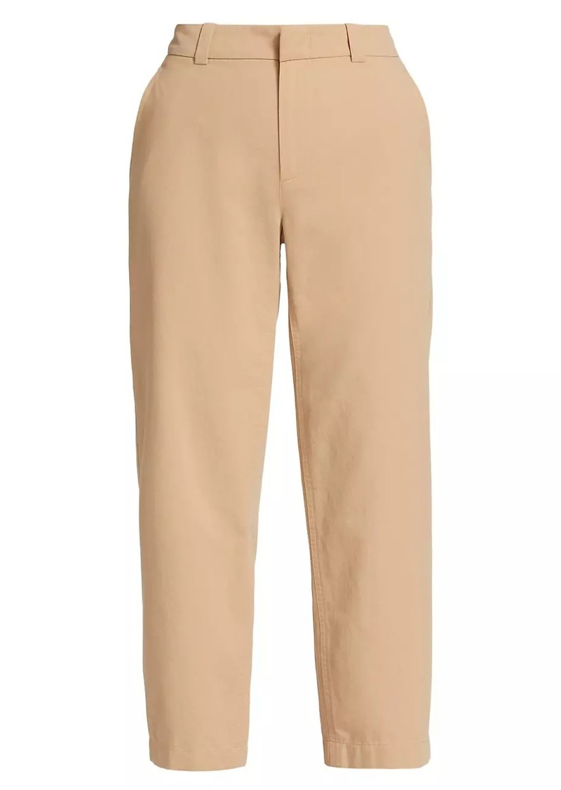 Vince Washed Cotton Mid-Rise Crop Pants