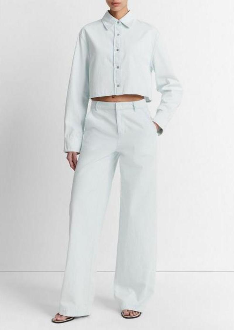 Vince Washed Cotton Wide-Leg Trouser