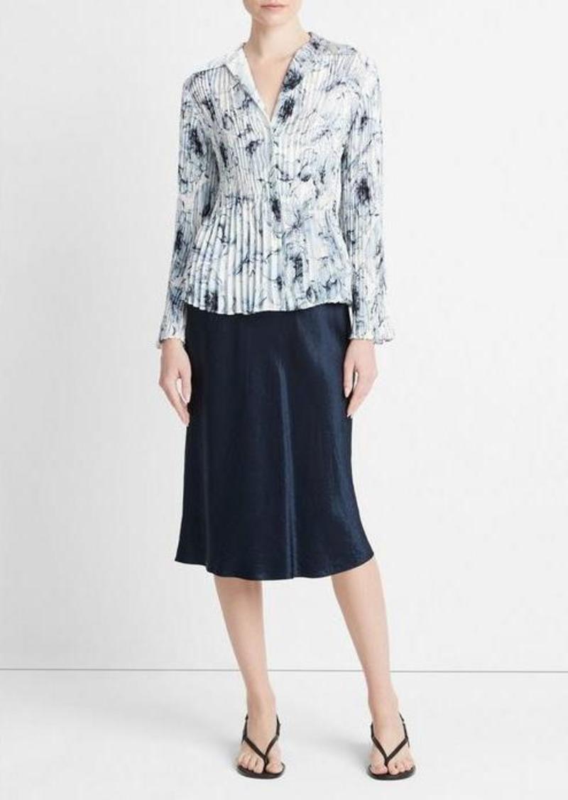 Vince Washed Lily Pleated Blouse