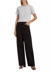 Vince Washed Twill Wide-Leg Pants