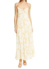 Vince Floral Knot Front Drape Maxi Dress in Balm at Nordstrom