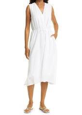 Vince Lightweight Sleeveless Cotton Dress in Optic White at Nordstrom