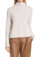 VINCE Textured Wool Blend Funnel Neck Sweater in Pearl Oat at Nordstrom