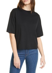 Vince Wide Sleeve Crop Pima Cotton Tee in Black at Nordstrom