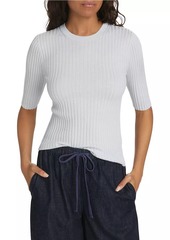 Vince Wool & Silk-Blend Rib-Knit Top