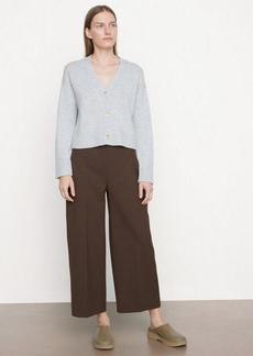 Vince Wool and Cashmere Boxy Three-Button Cardigan