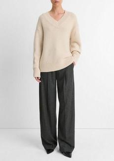 Vince Wool and Cashmere Drop-Shoulder V-Neck Sweater