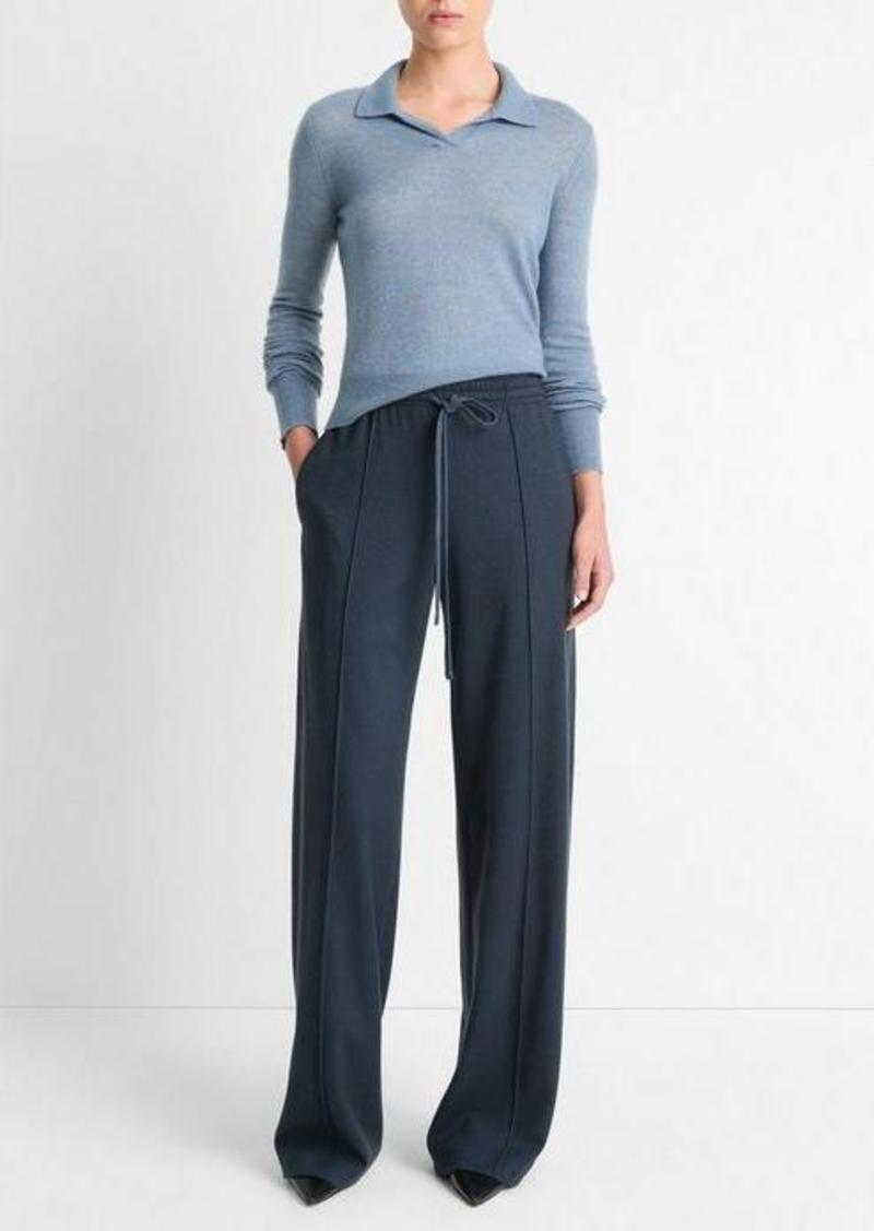 Vince Wool-Blend Drawstring Pull-On Pant