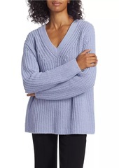 Vince Wool-Blend Shaker-Stitch Sweater