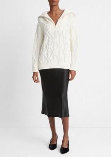 Vince Wool Cable Half-Zip Pullover