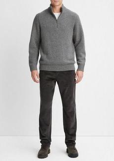 Vince Wool-Cashmere Relaxed Quarter-Zip Sweater