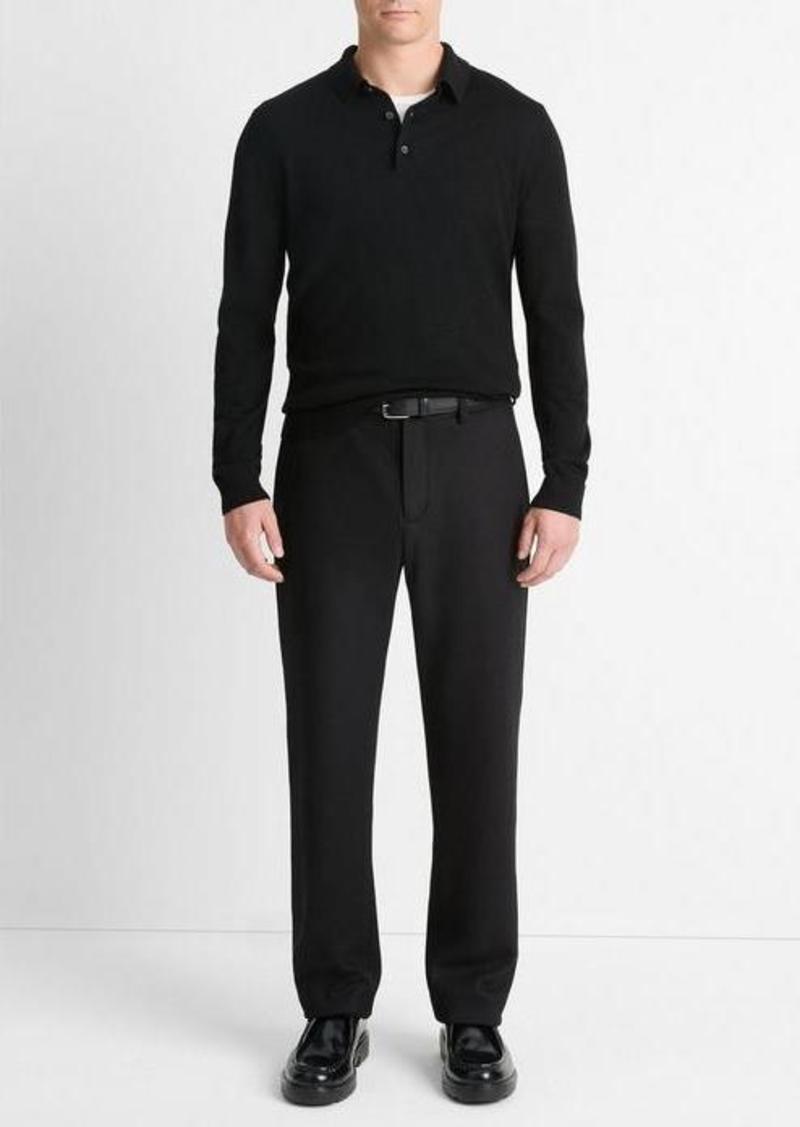 Vince Wool Long-Sleeve Polo Sweater