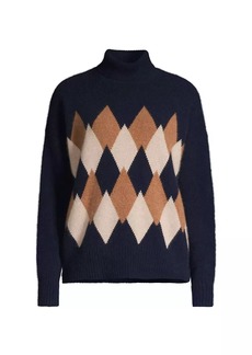 Vineyard Vines Argyle Wool-Blend Turtleneck Sweater