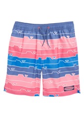 vineyard vines Chappy Whale Line Swim Trunks in Moonshine at Nordstrom