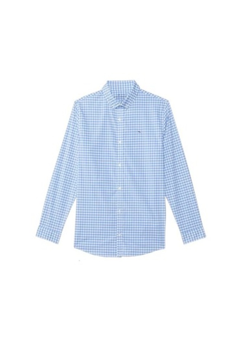 Vineyard Vines Classic Fit Gingham On-The-Go Brrr Shirt (Little Kid)