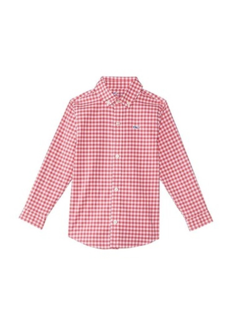 Vineyard Vines Classic Fit Gingham On-The-Go brrr Shirt (Little Kids/Big Kids)