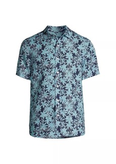 Vineyard Vines Dockside Floral Linen Button-Front Shirt