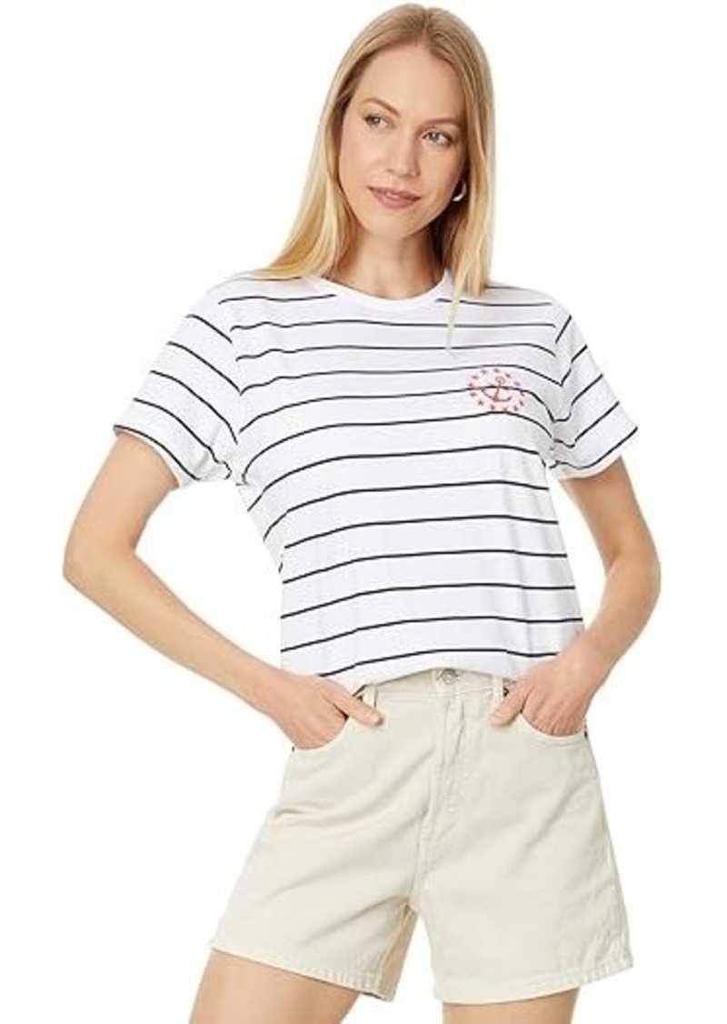 Vineyard Vines Embroidered Striped Short Sleve Tee