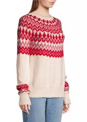 Vineyard Vines Fair Isle-Inspired Wool-Blend Crewneck Sweater