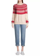 Vineyard Vines Fair Isle-Inspired Wool-Blend Crewneck Sweater