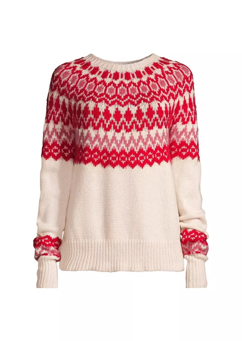 Vineyard Vines Fair Isle-Inspired Wool-Blend Crewneck Sweater