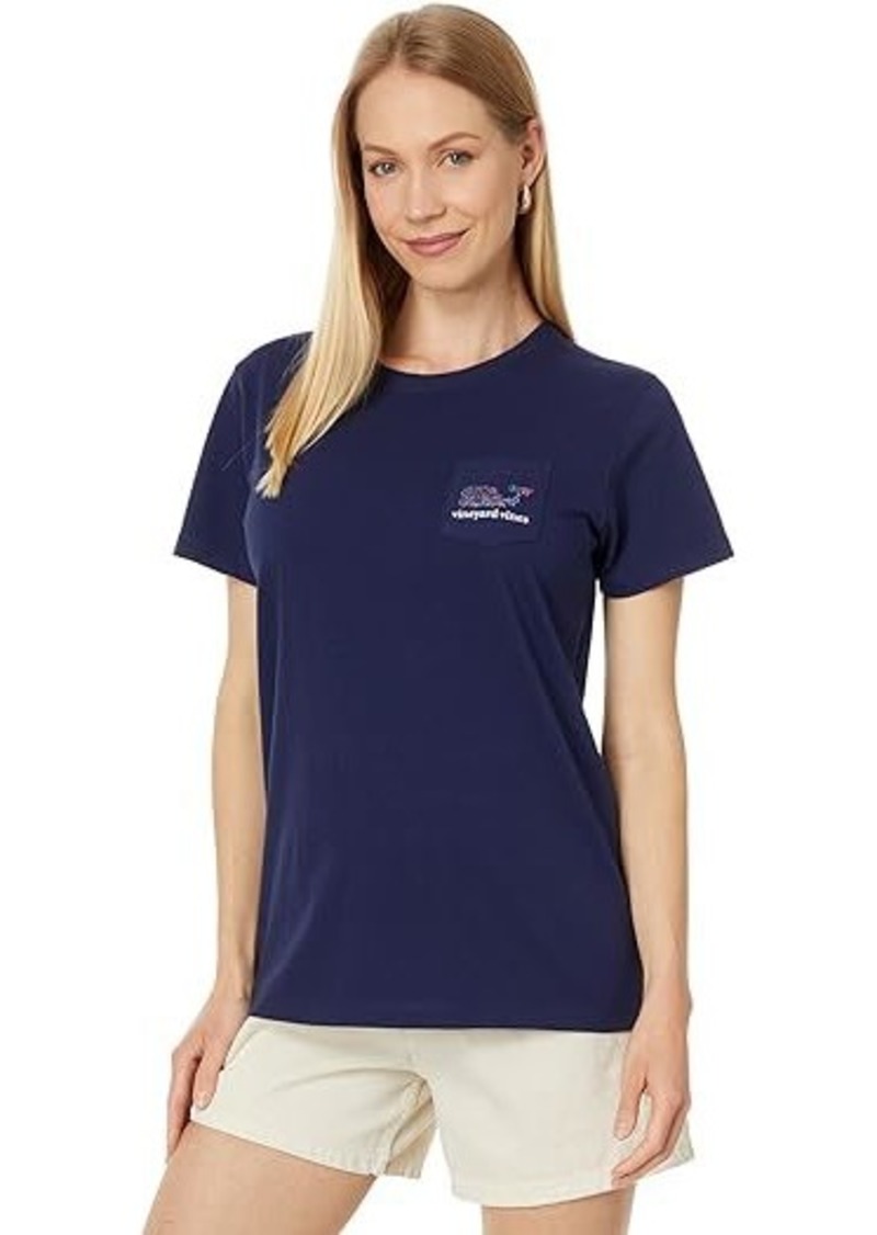 Vineyard Vines Fireworks Whale SS Pocket Tee