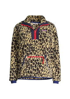 Vineyard Vines Leopard Print Sherpa Jacket