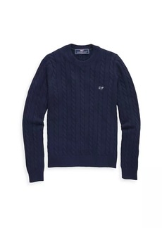 Vineyard Vines Little Boy's & Boy's Cable Knit Crewneck Sweater