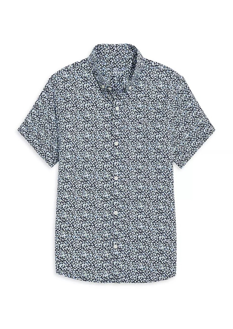 Vineyard Vines Little Boy's & Boy's Floral Print Short-Sleeve Shirt