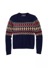Vineyard Vines Little Boy's & Boy’s Heritage Wool Fair Isle-Style Sweater