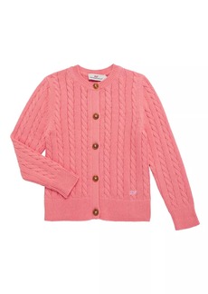 Vineyard Vines Little Girl's & Girl's Cable Knit Cardigan