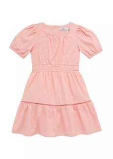 Vineyard Vines Little Girl's & Girl's Eyelet Stretch-Cotton Puff-Sleeve Dress
