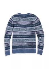 Vineyard Vines Little Girl's & Girl's Fair Isle Crewneck Sweater