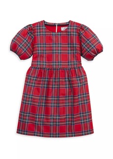 Vineyard Vines Little Girl's & Girl's Plaid Taffeta Puff-Sleeve Dress