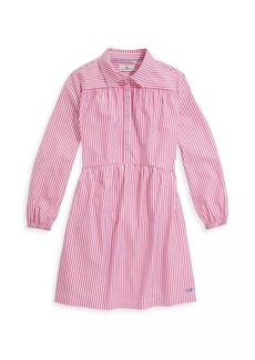 Vineyard Vines Little Girl's & Girl's Striped Poplin Shirt Dress
