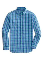 vineyard vines Tucker Classic Fit Plaid Button-Down Performance Shirt in Andros Blue at Nordstrom