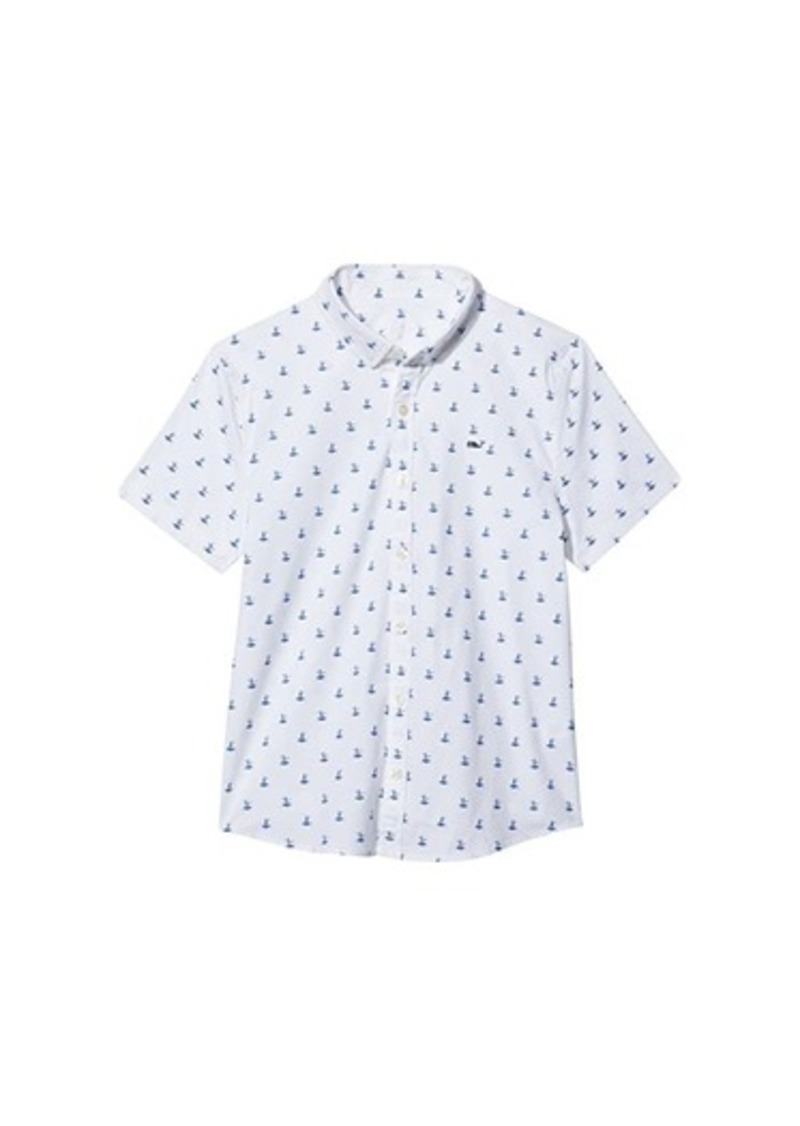 Vineyard Vines Sailboat Micro Printed Short Sleeve (Toddler/Little Kids/Big Kids)