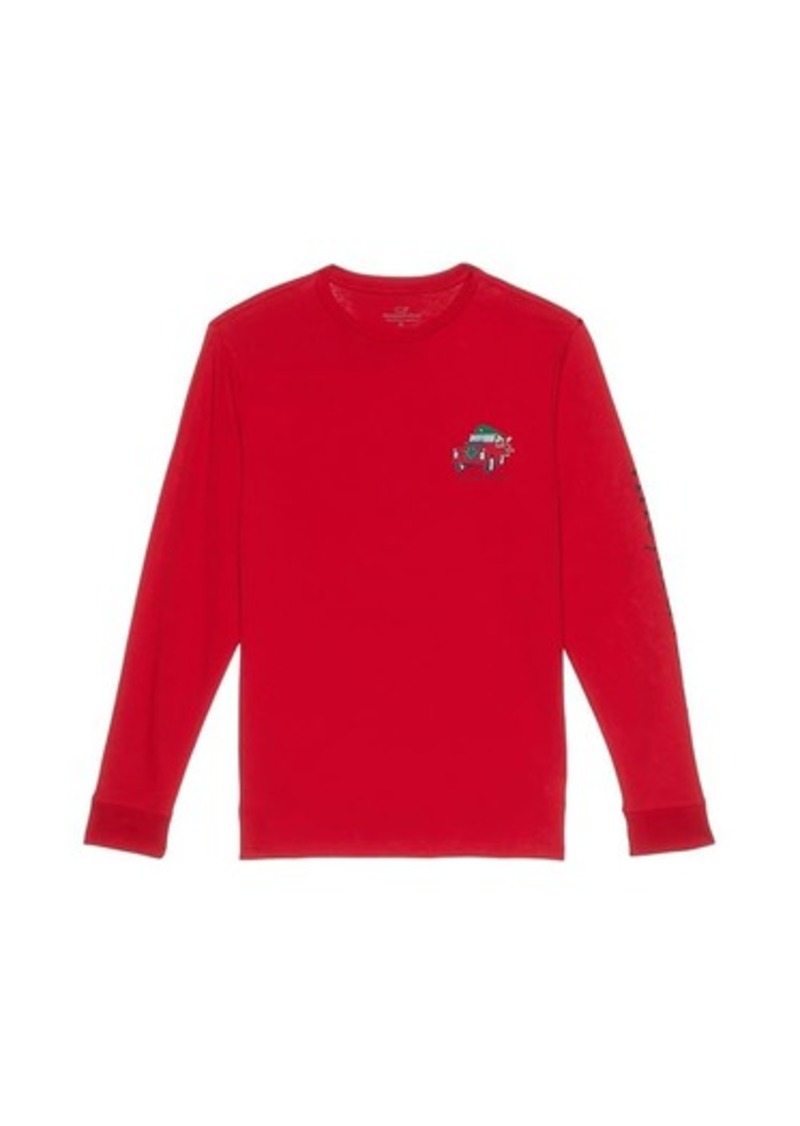 Vineyard Vines Santa Expedition Long Sleeve Tee (Toddler/Little Kid/Big Kid)