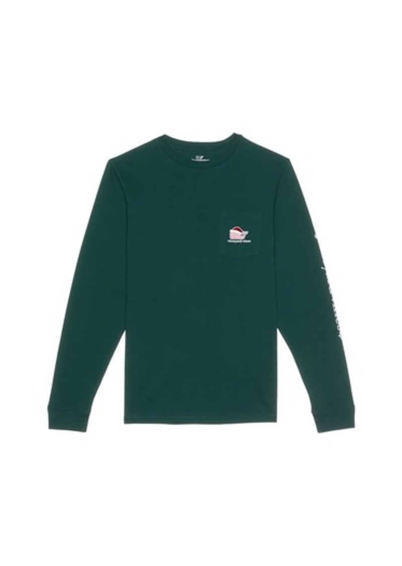 Vineyard Vines Santa Long Sleeve Tee (Toddler/Little Kids/Big Kids)