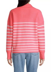 Vineyard Vines Striped Rib-Knit Cashmere Sweater