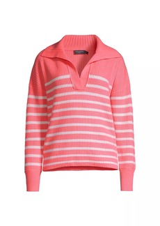Vineyard Vines Striped Rib-Knit Cashmere Sweater
