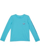 Vineyard Vines Surfboards Whale Fill Long Sleeve Pocket T-Shirt (Toddler/Little Kids/Big Kids)