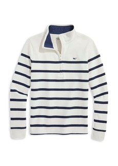 Vineyard Vines Boys' Breton Stripe Quarter Zip Sweater - Little Kid, Big Kid