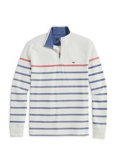 Vineyard Vines Breton Striped Quarter Zip Sweater